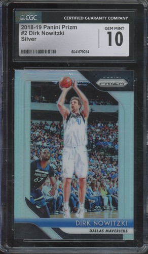 2018 Panini Prizm Silver #2 Dirk Nowitzki Gem Mint CGC 10