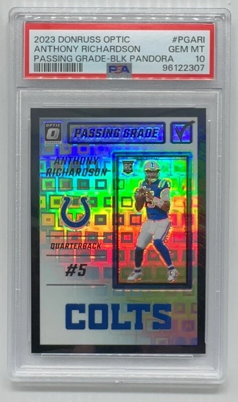 Anthony Richardson Panini Donruss Optic Passing Grade #PGARI Black Pandora
