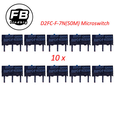 10PCS OMRON Mouse Micro Switch D2FC-F-K(50M) Blue Dot Mouse Button Fretting