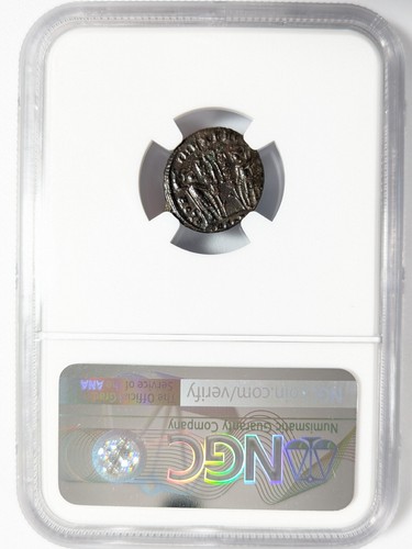 Constantine II Roman Empire BI Nummus NGC Ch AU Epfig Hoard Soldiers Standards - Picture 3 of 24