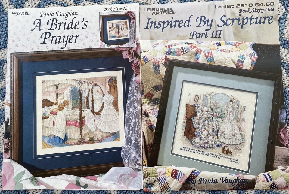 Paula Vaughan Cross Stitch Brides Prayer & Inspired By Scripture III TWO CHARTS - Image 3 of 4
