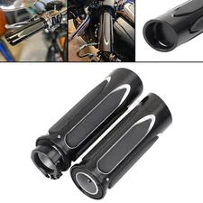 Motorcycle 1" Black Handlebar Hand Grips For Harley Sportster 883 Custom XL883C