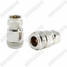 1x N Female Jack to F Male Plug Straight RF Adapter N-F Type Brass Nickelplated