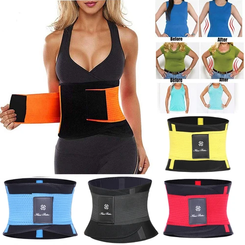 Taillentrainer Gürtel Frauen Abnehmen Body Shaper Rücken Hosenträger Sauna Schweiß Trimmer USA - Bild 1 von 21