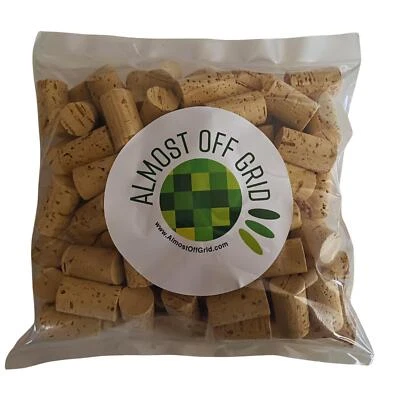 ALMOST OFF GRID 100 x Straight Wine Bottle Corks - Natural High Quality