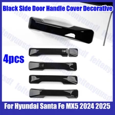 4x For Hyundai Santa Fe 2024-25 Touch Version Black Side Door Handle Cover Trim