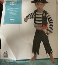    Suit Yourself Pirate Buccaneer Costume Rascal Child Boy Size 4-6 Small