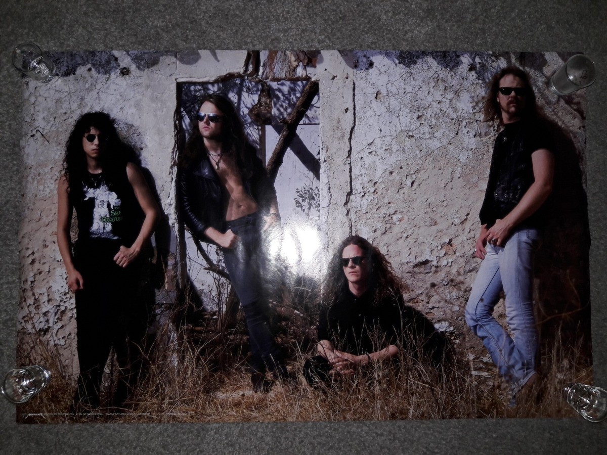 METALLICA Vintage Wall Poster Group 1991 Brockum Rare 34