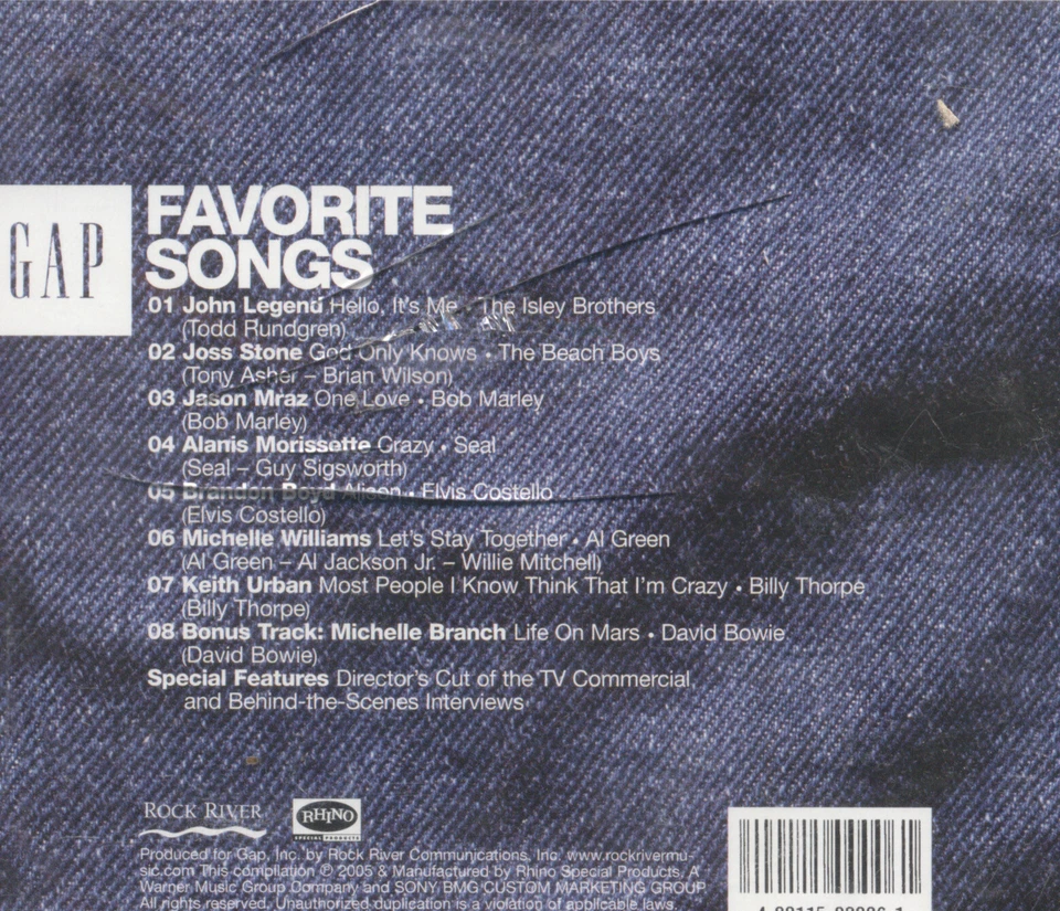 Gap: Favorite Songs - Fall 2005 CD - Image 2 of 2