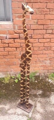 large wooden giraffe