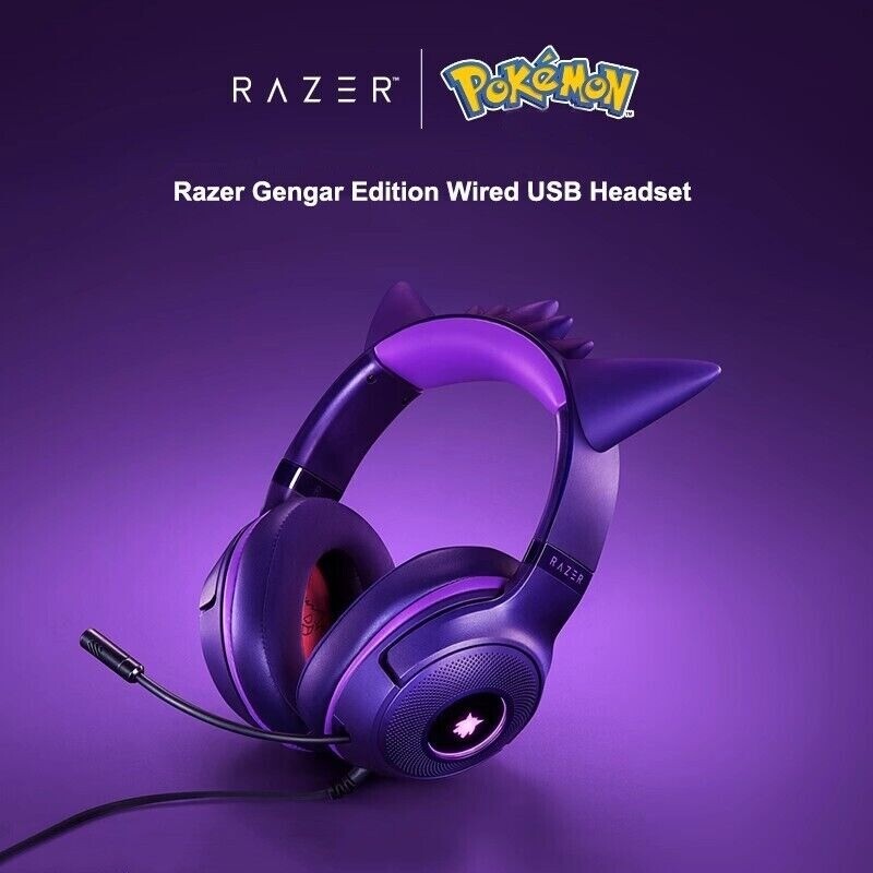 ヘッドホン Razer Razer x Pokémon Gengar Wired Headset Headphone Limited Edition