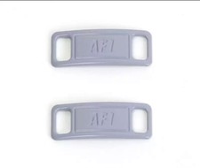 Nike AF1 Replacement Lace Tags Shoe badge Air Force Ones Light Gray NEW