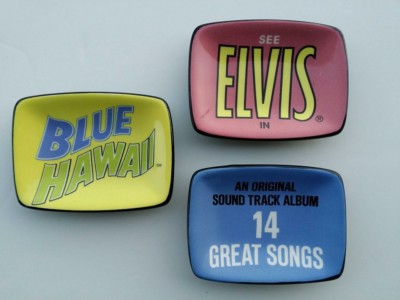NEW WITHOUT BOX SET OF 3 SMALL ELVIS TRINKET DISHES PACIFIC ENTERPRISE LLC