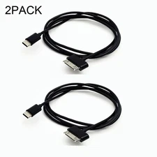 2PACK 30Pin to USB C Cable Charging Syncing for Old iPad iPhone iPod 3.3FT BLACK