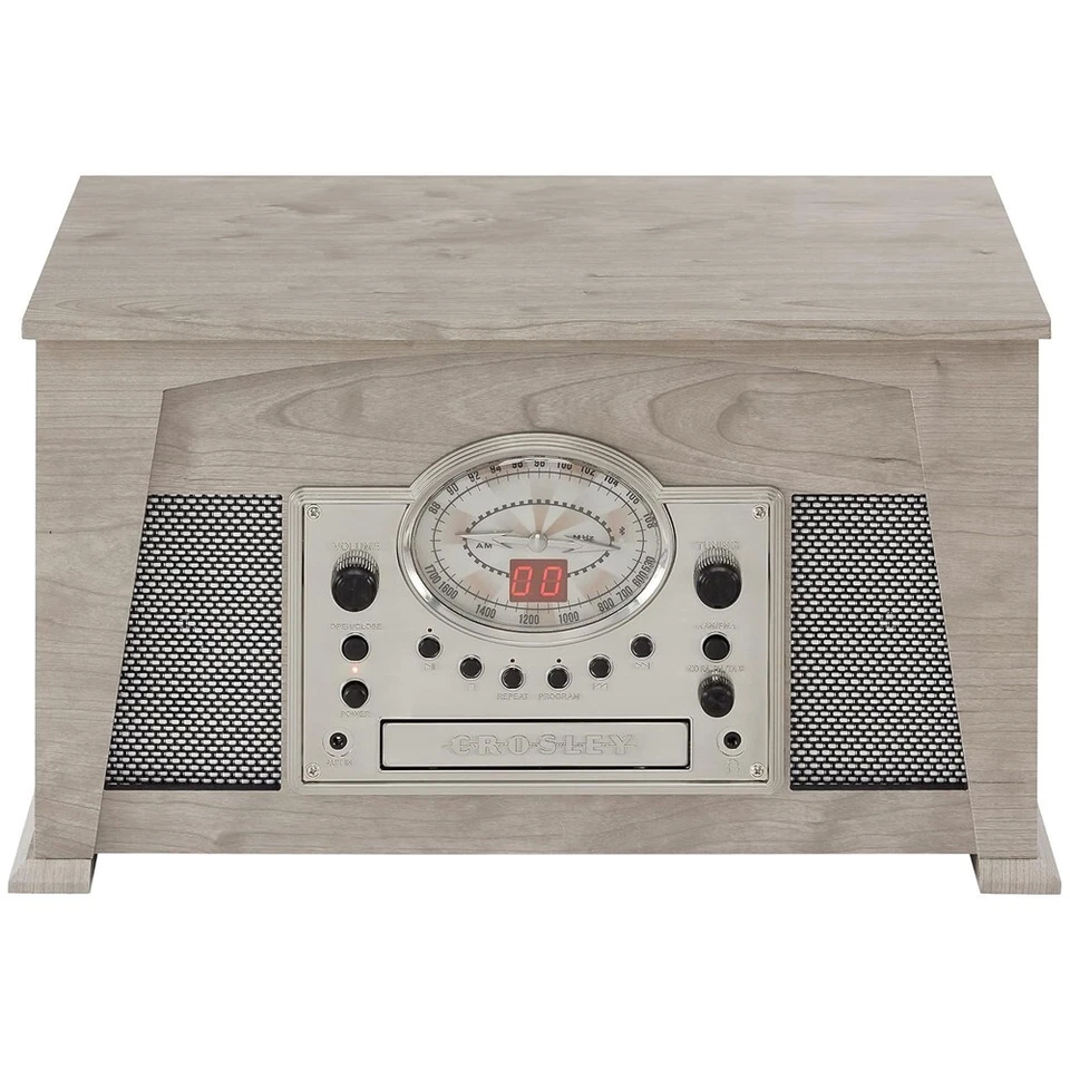 Crosley CR7015A-GY Medley 3-Speed Record Player Entertainment Center - Gray - Image 2 of 4