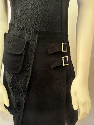 Papillon Dress Women's Small Black Lace .60% Cotton , 40% Nylon.