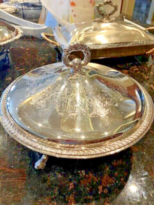【F.B. Rogers】 ギャラリートレー 48cm 最大級！！！ ANTIQUE F.B. ROGERS SILVER Co. TRADEMARK 1883 SILVER-PLATED LARGE