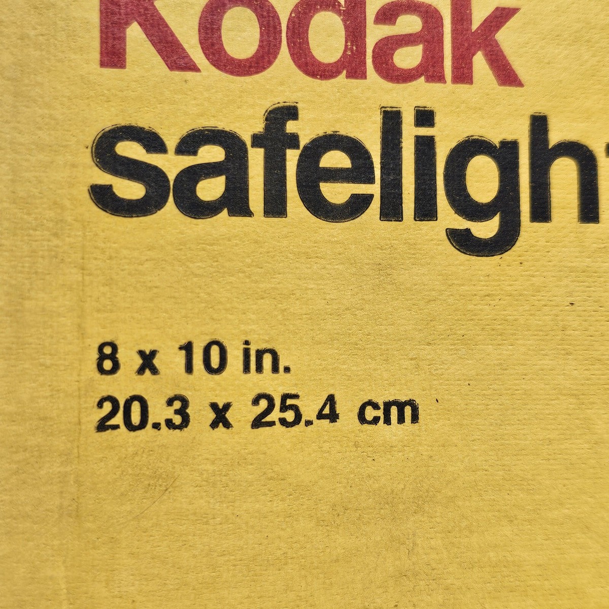 Kodak Safelight Filter 10x12 Series 0 Type 1 Wratten Glass Red Orange 43-4842P