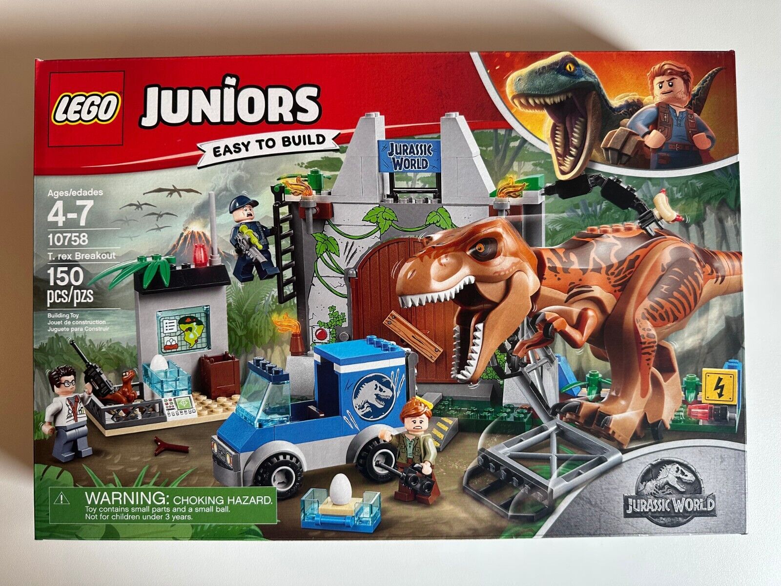 Exert ophavsret tag Lego - 10758 - Juniors - Jurassic World - T. rex Breakout - New Sealed Box  | eBay
