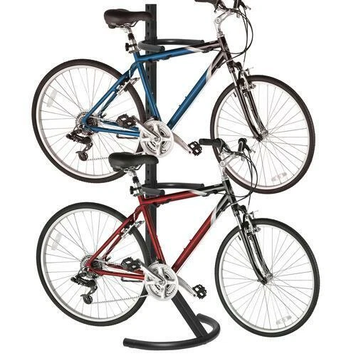 Double Bike Adjustable Stand Garage Shop 100 lb Two Bicycle Rack