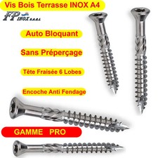 Vis Terrasses INOX A4 Bois Dur Exotique GAMME PRO 5x50 5x60 5x70 Piscine