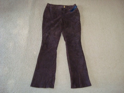 NWT$249 JONES NEW YORK Genuine Suede Leather Boot Leg Pant Sz 8 - Picture 3 of 6