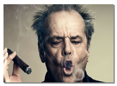 Poster inspiriert von Jack Nicholson amerikanischer Schauspieler Bild Film TV Star Zigarre