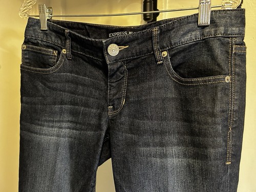 Express Jeans Womens 4 Regular Fit Denim Zelda Barely Boot Cut Ultra Low Rise - Picture 3 of 9