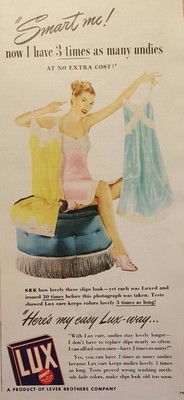 1947 Lux Laundry Soap Magazine Ad ''Here's my easy Lux-way...''