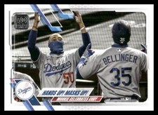 2021 Topps Hands Up! Masks Up! (Mookie Betts / Cody Bellinger) #303