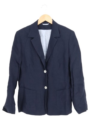 CHARLES ROBERTSON Herren Blazer Sakko Dunkelblau Gr. 40 Leinen