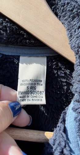 LL Bean Women's 1/4 Snap Sweater Knit Fleece Pullover Hi Pile Sz S Teal Blue - Picture 4 of 10