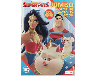 DC - League of Super Pets Coloring & Activity Book - with Bonus Door Hang