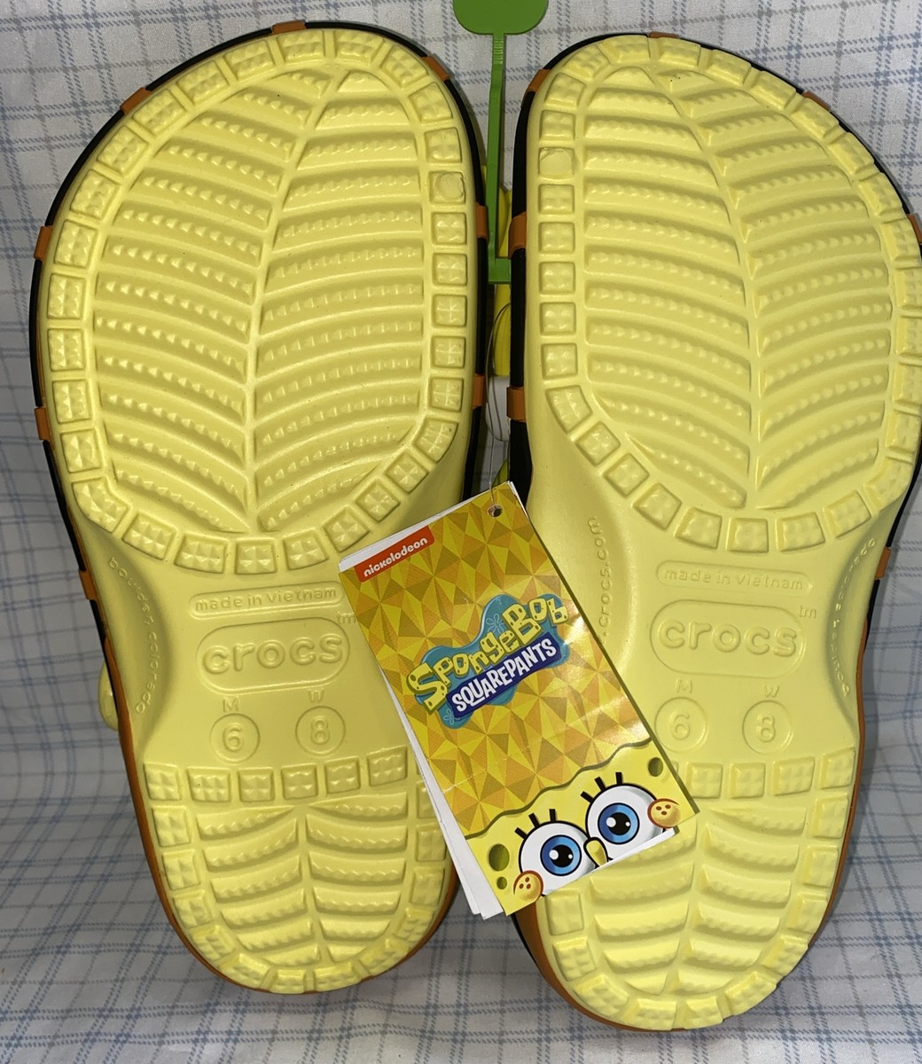 yellow spongebob crocs