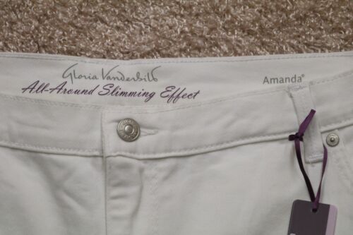 GLORIA VANDERBILT AMANDA WOMENS SIZE 24W WHITE DENIM BERMUDA SHORTS HERITAGE FIT - Picture 2 of 4