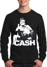 JOHNNY CASH FINGER PUNK ROCK Men's Black Long Sleeve