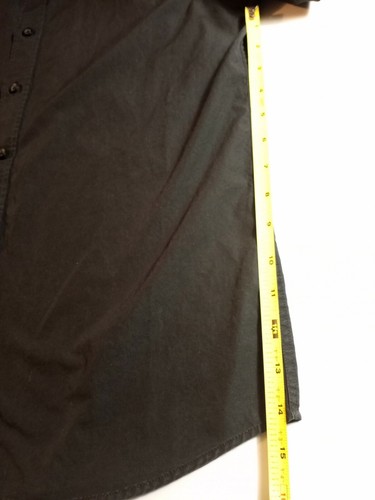 UNTUCKIT Slim Fit Mens Size Medium 100% Cotton Black Button-Front Shirt - Picture 5 of 8