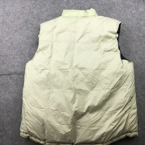 VINTAGE American Eagle Vest Men Medium Beige Black Reversible Performance Down* - Picture 9 of 16