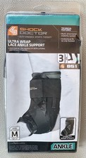 Shock Doctor 851 Ultra Wrap Lace Up Ankle Brace Medium Black Level 3 New