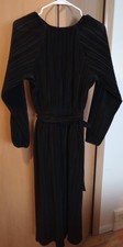 Simply Vera Wang Dress Womens XS pleated Black Textured dress midi