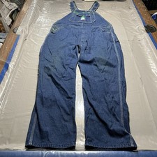 Liberty Blue Men's Denim Work Bib Overalls Size 42x31 Distressed