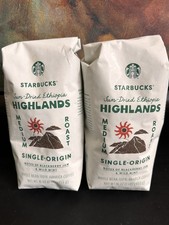 STARBUCKS Highlands MEDIUM ROAST Whole Bean Coffee Best By AUG2026 Qty2 1lb Bags