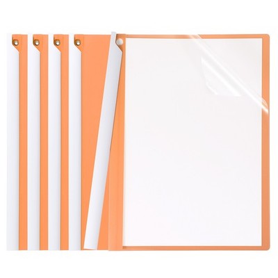 5 Pcs Report Folder Cover with Swing Clip, Orange