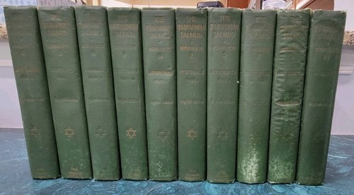 COMPLETE Babylonian Talmud 1918 10 Vol Set Rodkinson & Wise shass