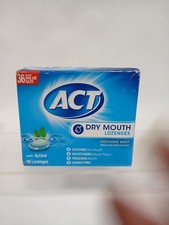 ACT Dry Mouth Lozenges With Xylitol, Soothing Mint Flavor, One Pack of 36 Count.