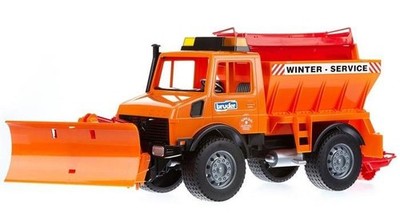 BRUDER,Snow clearing UNIMOG With blade and salt spreader Scale: 1/16, 1/16, B...