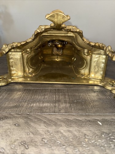 Hermoso reloj de latón estilo imperial palomas hecho en ITALIA sin llave sin probar - Imagen 10 de 13