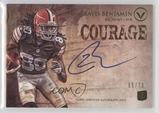 2012 Topps Valor Rookie Courage 65/70 Travis Benjamin #VA-TB Auto 1u6