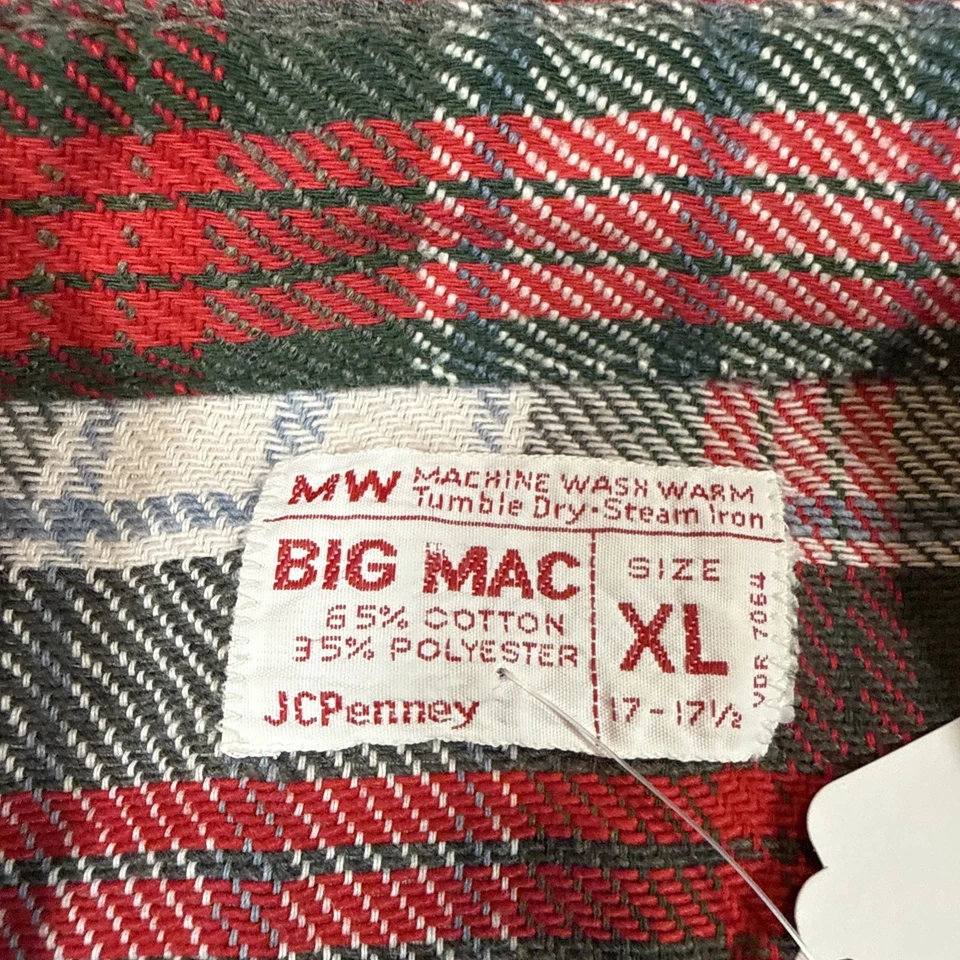 Franela JCPenney Big Mac de colección talla XL blanca roja verde vacaciones Navidad EE. UU. Foto 2 de 4