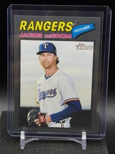 Jacob deGrom 2026 Topps Heritage Dark Gray Border #98 - Rangers